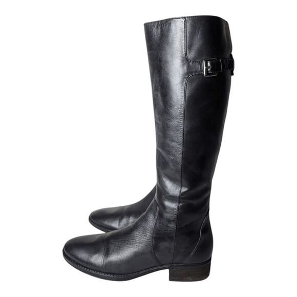 SAM EDELMAN Patton Black Leather Riding Boot Size 7.5M - Picture 2 of 10
